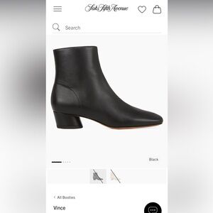 Vince black leather Ravenna boot. New size 8